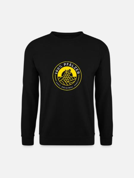 100Prozent Pfälzer gelb - Unisex Pullover - Schwarz