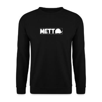 Ich Liebe Mettigel Mettbrötchen Mett Geschenk - Unisex Pullover - Schwarz - Vorne - Alina (178cm) & Michal (187cm)