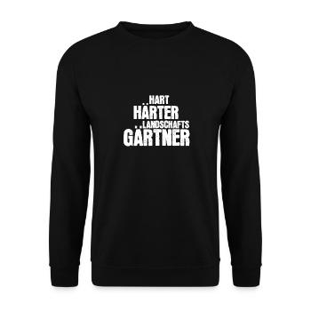 Landschaftgärtner Hobbygärtner Gartenbau Gärtner - Unisex Pullover - Schwarz - Vorne - Alina (178cm) & Michal (187cm)