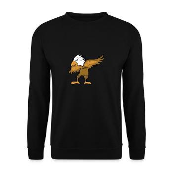 Dabbing eagle - Unisex Sweatshirt - black - Front - Alina (178cm) & Michal (187cm)
