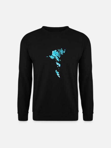 Färöer Inseln Karte im Polygonstil - geometrisch - Unisex Pullover - Schwarz