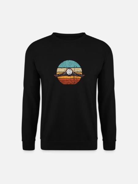 Roller Scooter Motorroller retro vintage - Unisex Pullover - Schwarz