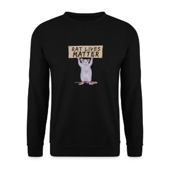 Rat Rats Mouse Owner Pet Rodent - Unisex Sweatshirt - black - Front - Alina (178cm) & Michal (187cm)