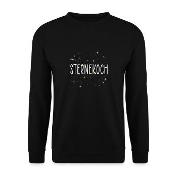 koch Sternekoch - Unisex Pullover - Schwarz - Vorne - Alina (178cm) & Michal (187cm)