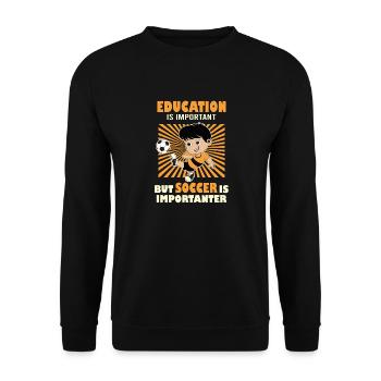 Football Footballer Football team Football match - Unisex Sweatshirt - black - Front - Alina (178cm) & Michal (187cm)