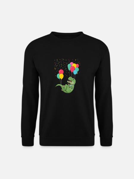 Fliegender Dino | Süßes Kinder Geburtstagsgeschenk - Unisex Pullover - Schwarz