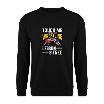 Wrestling wrestlers wrestling wrestler martial arts - Unisex Sweatshirt - black - Front - Alina (178cm) & Michal (187cm)