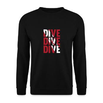 Plongée sous-marine drapeau de plongée sous-marine cadeau de plongeur - Sweat-shirt Unisexe - noir - Devant - Alina (178cm) & Michal (187cm)