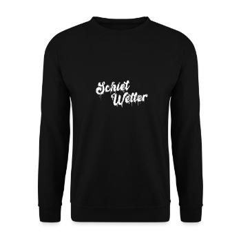 Schietwetter, Regen - Unisex Pullover - Schwarz - Vorne - Alina (178cm) & Michal (187cm)