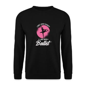 Ballet Ballerina Balletttänzerin Tütü Balettschuhe - Unisex Pullover - Schwarz - Vorne - Alina (178cm) & Michal (187cm)