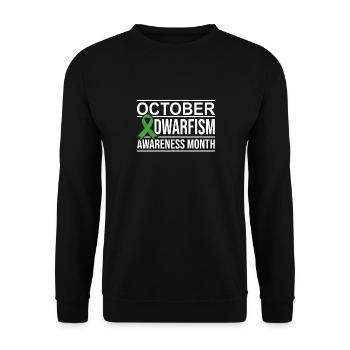 Ruban vert, conscience de petite taille - Sweat-shirt Unisexe - noir - Devant - Alina (178cm) & Michal (187cm)