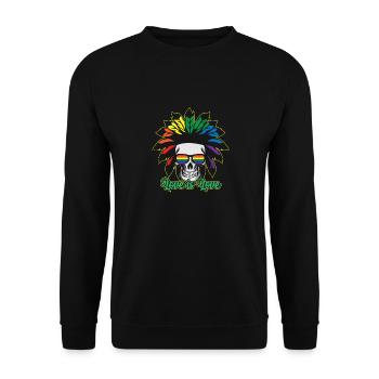 Gay Love Gay Gay Pride Gift Pride - Unisex Sweatshirt - black - Front - Alina (178cm) & Michal (187cm)