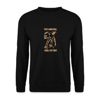 Skateboard Skaten Skateboarder Skater Skaten - Unisex Pullover - Schwarz - Vorne - Alina (178cm) & Michal (187cm)