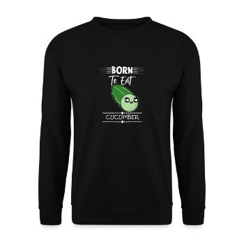 Gurken Spruch - Unisex Pullover - Schwarz - Vorne - Alina (178cm) & Michal (187cm)
