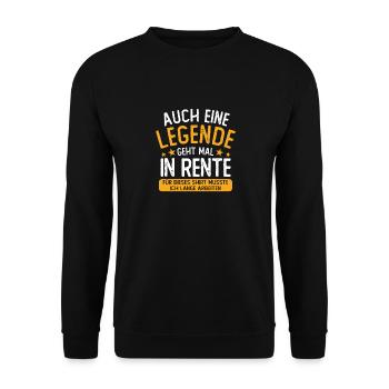 Rentner 2021 Ruhestand Lustiges Rentner - Unisex Pullover - Schwarz - Vorne - Alina (178cm) & Michal (187cm)