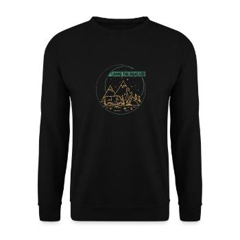 Living the Vantasy, Outdoor Camper Van Life - Unisex Sweatshirt - black - Front - Alina (178cm) & Michal (187cm)