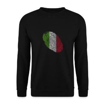 Empreinte digitale de l'Italie - Sweat-shirt Unisexe - noir - Devant - Alina (178cm) & Michal (187cm)
