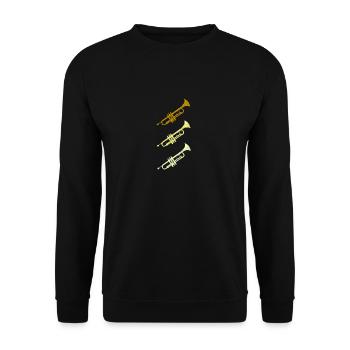 Trompette colorée - Sweat-shirt Unisexe - noir - Devant - Alina (178cm) & Michal (187cm)