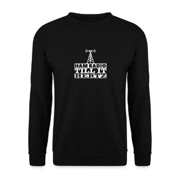Radio amateur Radio amateur Radio amateur Radio amateur - Sweat-shirt Unisexe - noir - Devant - Alina (178cm) & Michal (187cm)