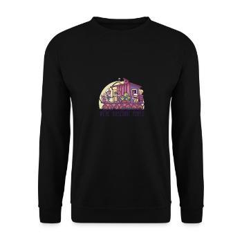We're Houseboat People We Are Floating House - Unisex Sweatshirt - black - Front - Alina (178cm) & Michal (187cm)