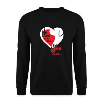 No longer by my side - but forever in my heart - Unisex Sweatshirt - black - Front - Alina (178cm) & Michal (187cm)