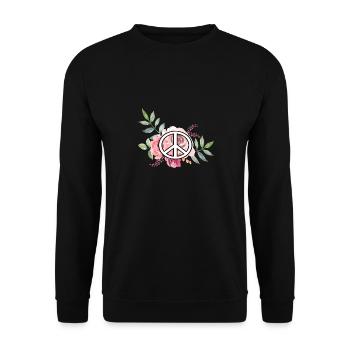 paix - Sweat-shirt Unisexe - noir - Devant - Alina (178cm) & Michal (187cm)