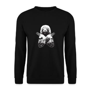 Slotherin comic slot drôle paresseux - Sweat-shirt Unisexe - noir - Devant - Alina (178cm) & Michal (187cm)