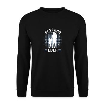 Best dad - Unisex Sweatshirt - black - Front - Alina (178cm) & Michal (187cm)