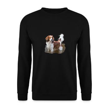 Kooikerhondje chez le chien d'eau - Sweat-shirt Unisexe - noir - Devant - Alina (178cm) & Michal (187cm)
