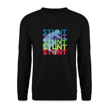 Scooter Roller Skater Tricks Geschenk Tretroller - Unisex Pullover - Schwarz - Vorne - Alina (178cm) & Michal (187cm)