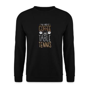 tennis de table raquette de tennis de table joueur de tennis de table - Sweat-shirt Unisexe - noir - Devant - Alina (178cm) & Michal (187cm)