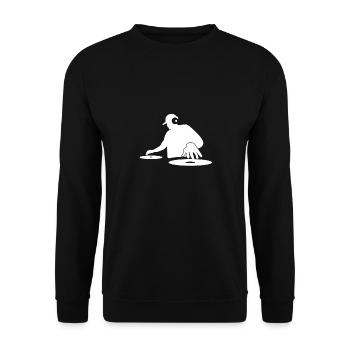 DJ - Unisex Pullover - Schwarz - Vorne - Alina (178cm) & Michal (187cm)