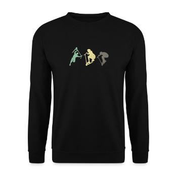 Better than skateboards - Unisex Sweatshirt - black - Front - Alina (178cm) & Michal (187cm)