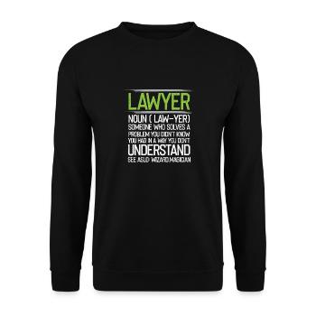 Avocat Droit Avocat Avocat - Sweat-shirt Unisexe - noir - Devant - Alina (178cm) & Michal (187cm)