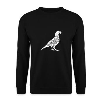 Caille oiseau cadeau pose caille éleveur de caille - Sweat-shirt Unisexe - noir - Devant - Alina (178cm) & Michal (187cm)