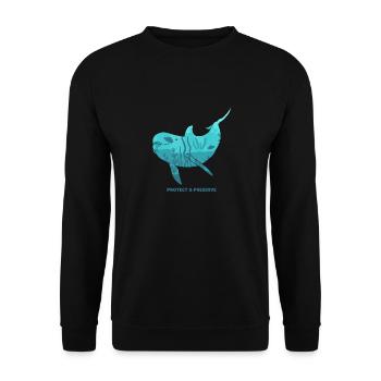 Les dauphins Dauphins Protection des espèces Protection de la nature Protection des animaux - Sweat-shirt Unisexe - noir - Devant - Alina (178cm) & Michal (187cm)