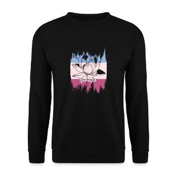 Yoga Meditation Yogi Namaste Om - Unisex Pullover - Schwarz - Vorne - Alina (178cm) & Michal (187cm)