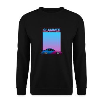 Rotor Slammed Miata Shirt Design 01 - Unisex Pullover - Schwarz - Vorne - Alina (178cm) & Michal (187cm)