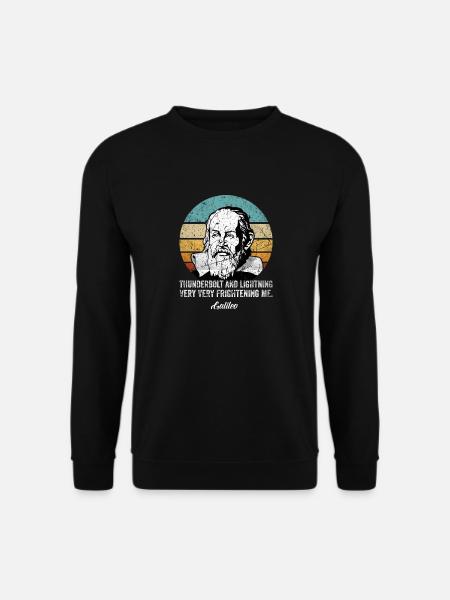 Thunderbolt lightning Galileo Philosopher Physics - Unisex Sweatshirt - black