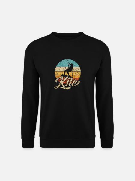 KITE Kiten Kiteboarding Kitesurfen Surf retro - Unisex Pullover - Schwarz