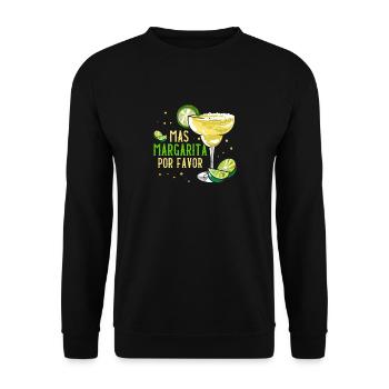 Mignon et drôle Mas Margarita Por Favor Cocktail Pun - Sweat-shirt Unisexe - noir - Devant - Alina (178cm) & Michal (187cm)