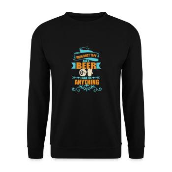Fun fun with beer - Unisex Sweatshirt - black - Front - Alina (178cm) & Michal (187cm)
