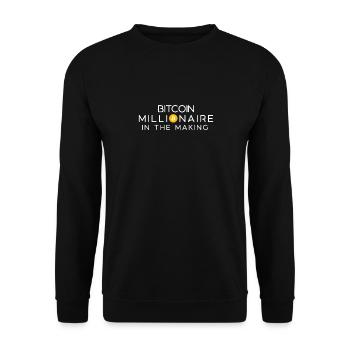Bitcoin Millionaire Funny Crypto Crypto-monnaies - Sweat-shirt Unisexe - noir - Devant - Alina (178cm) & Michal (187cm)