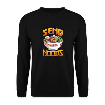 Lustige senden Noods Nudel Pun Anime Gaming Pho Ramen - Unisex Pullover - Schwarz - Vorne - Alina (178cm) & Michal (187cm)