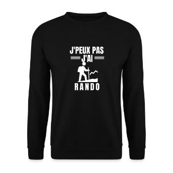 j'peux pas j'ai rando - Sweat-shirt Unisexe - noir - Devant - Alina (178cm) & Michal (187cm)