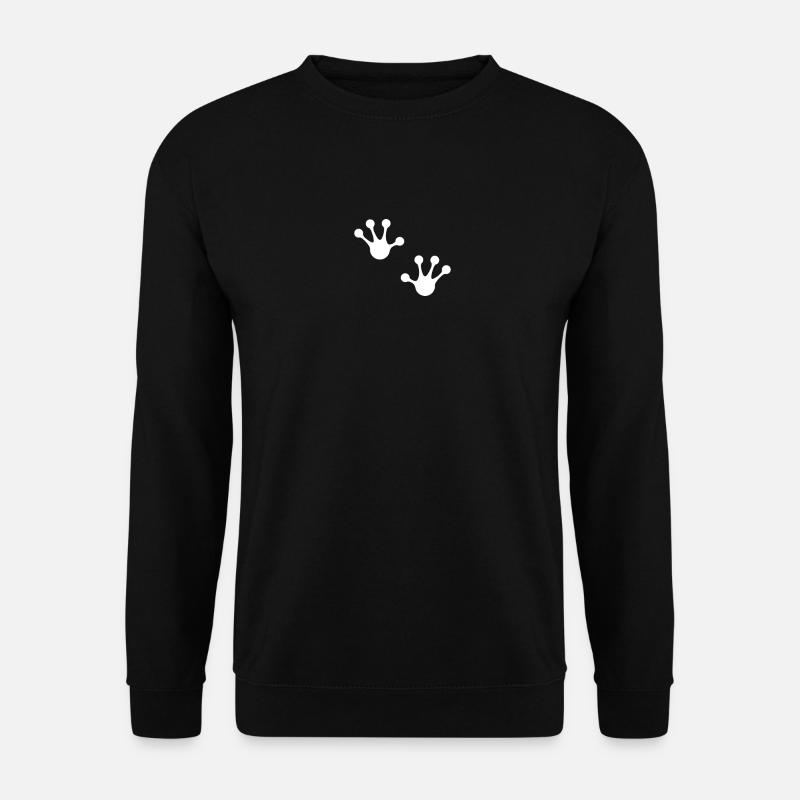 Empreinte grenouille blanc - Sweat-shirt Unisexe - noir