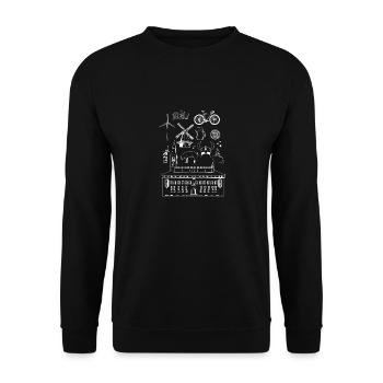 Denmark - Unisex Sweatshirt - black - Front - Alina (178cm) & Michal (187cm)