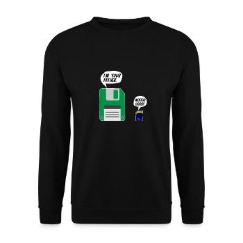 I'm Your Father IT Nerd Gamer Computer PC - Unisex Pullover - Schwarz - Vorne - Alina (178cm) & Michal (187cm)