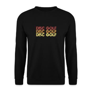 Retro Disc Golf - Unisex Pullover - Schwarz - Vorne - Alina (178cm) & Michal (187cm)