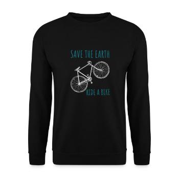 Cyclisme protection de l'environnement changement climatique - Sweat-shirt Unisexe - noir - Devant - Alina (178cm) & Michal (187cm)